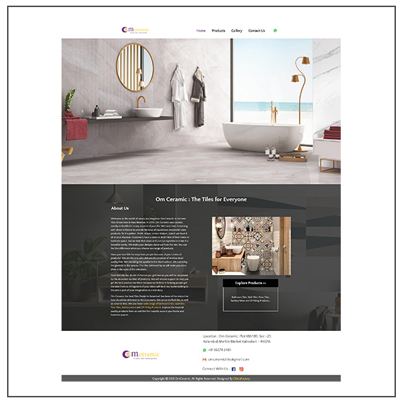 Om Ceramics | Portfolio | ChitraFactory: Web Development Agency in Panvel